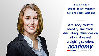 Thumbnail Webinar Accuracy counts - Identify and avoid disrupting influences on silo and vessel weighing solutions held by Katrin Sichau